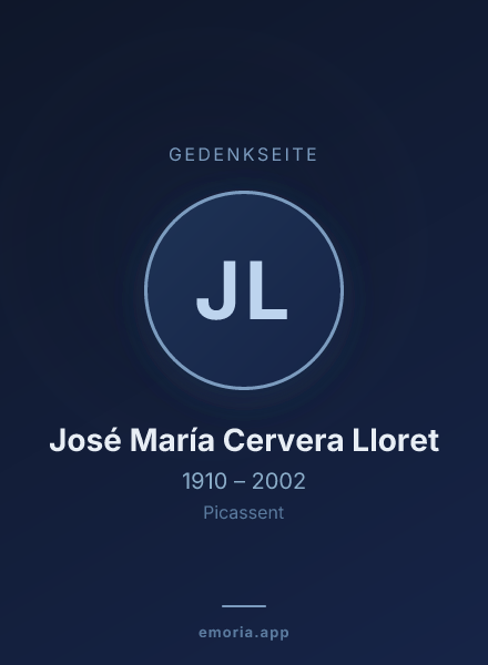 Gedenkportrait von José María Cervera Lloret