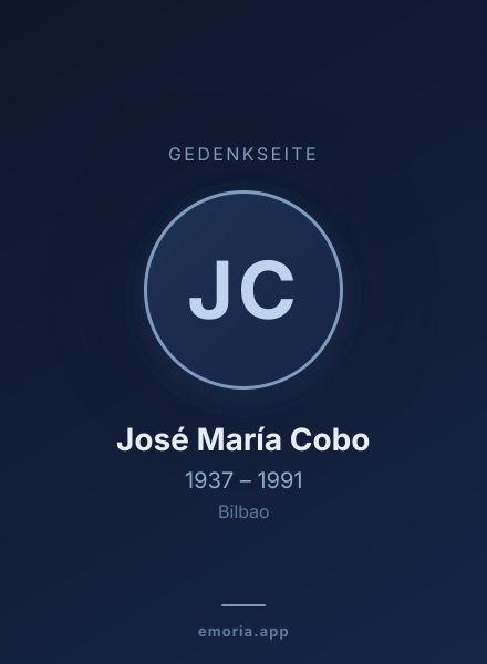 Gedenkportrait von José María Cobo