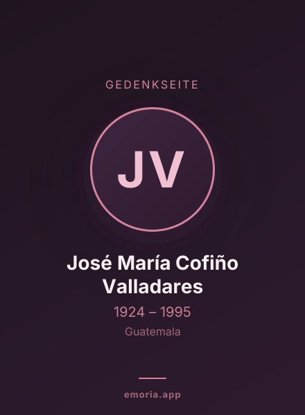 Gedenkportrait von José María Cofiño Valladares