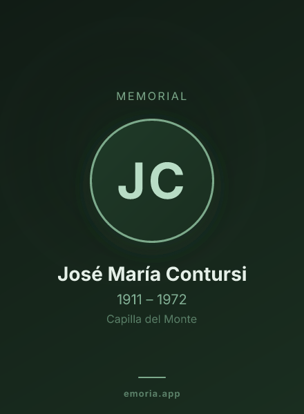 Memorial portrait of José María Contursi