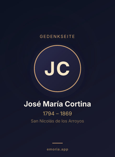Gedenkportrait von José María Cortina