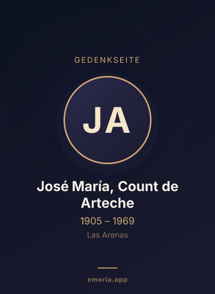 Gedenkportrait von José María, Count de Arteche