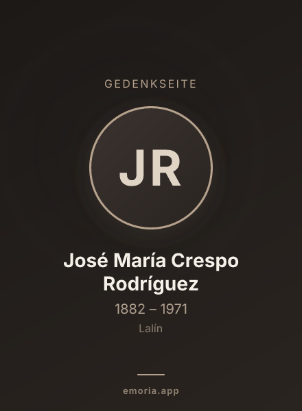 Gedenkportrait von José María Crespo Rodríguez