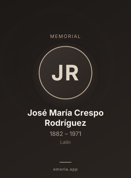 Memorial portrait of José María Crespo Rodríguez
