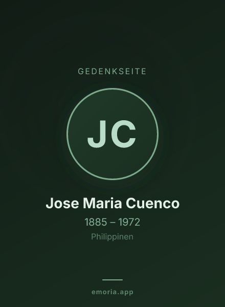 Gedenkportrait von Jose Maria Cuenco