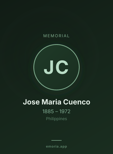 Memorial portrait of Jose Maria Cuenco