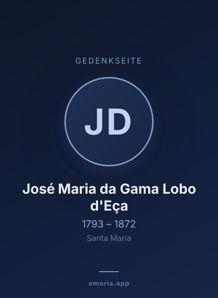Gedenkportrait von José Maria da Gama Lobo d'Eça