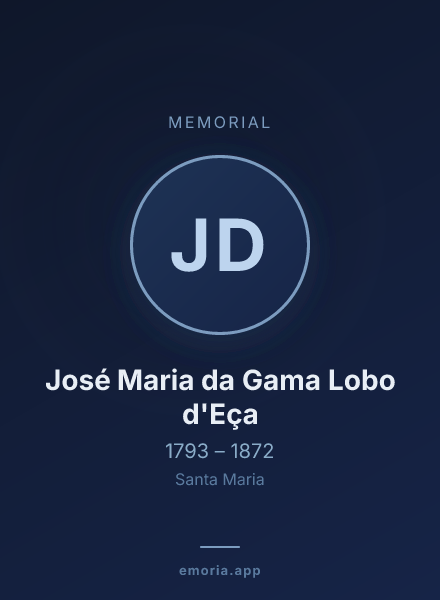 Memorial portrait of José Maria da Gama Lobo d'Eça