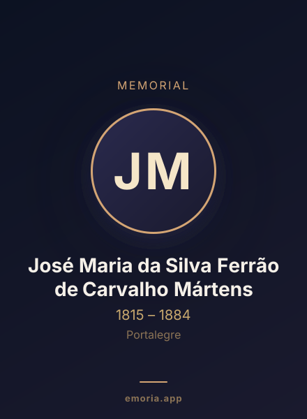 Memorial portrait of José Maria da Silva Ferrão de Carvalho Mártens
