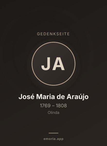 Gedenkportrait von José Maria de Araújo