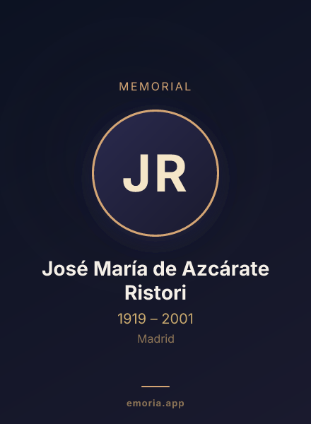 Memorial portrait of José María de Azcárate Ristori