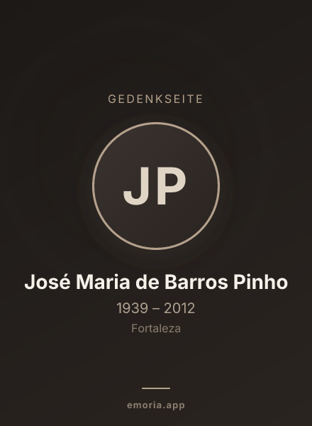 Gedenkportrait von José Maria de Barros Pinho