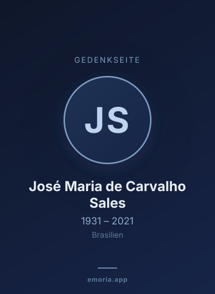 Gedenkportrait von José Maria de Carvalho Sales