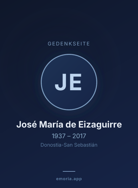 Gedenkportrait von José María de Eizaguirre