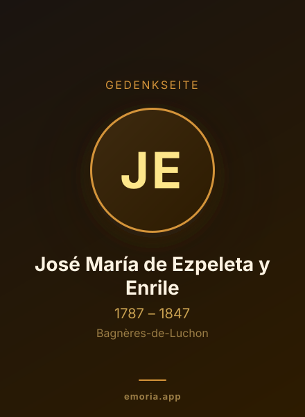 Gedenkportrait von José María de Ezpeleta y Enrile
