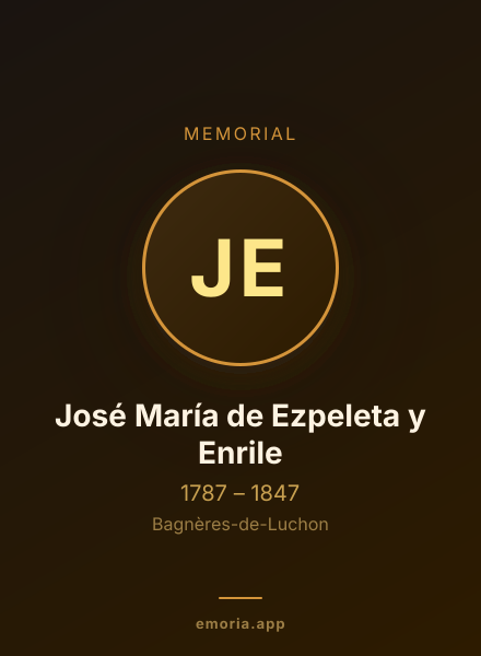 Memorial portrait of José María de Ezpeleta y Enrile