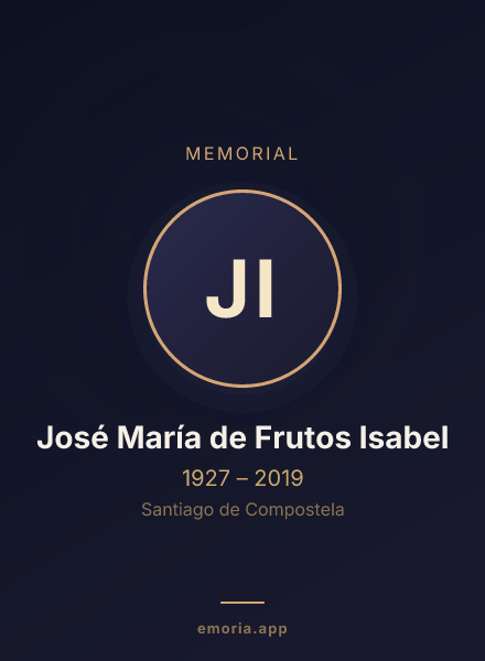 Memorial portrait of José María de Frutos Isabel