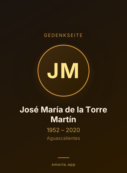 Gedenkportrait von José María de la Torre Martín