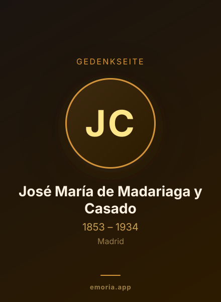Gedenkportrait von José María de Madariaga y Casado