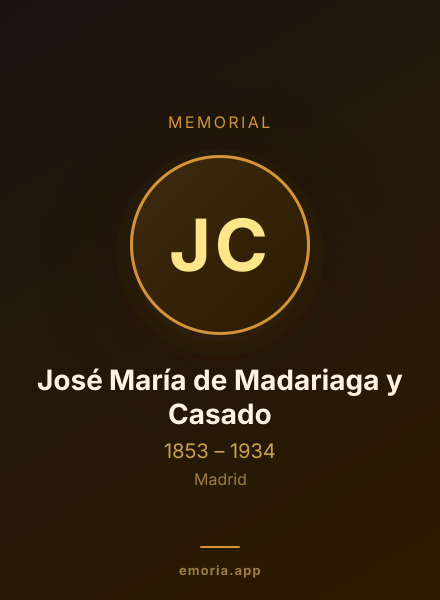 Memorial portrait of José María de Madariaga y Casado