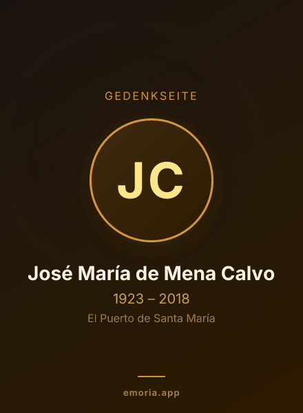 Gedenkportrait von José María de Mena Calvo