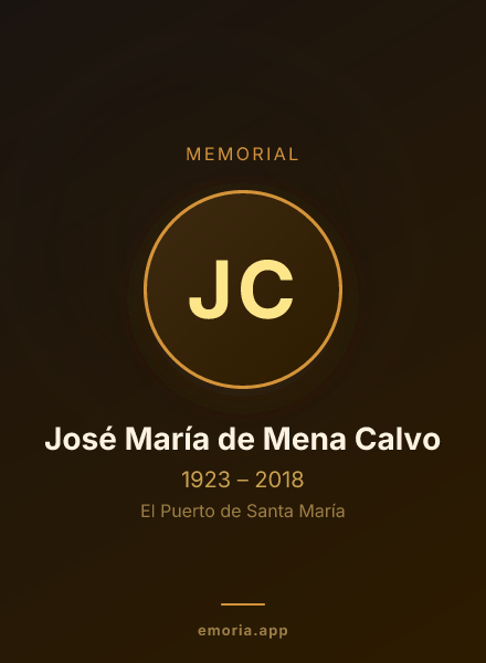 Memorial portrait of José María de Mena Calvo