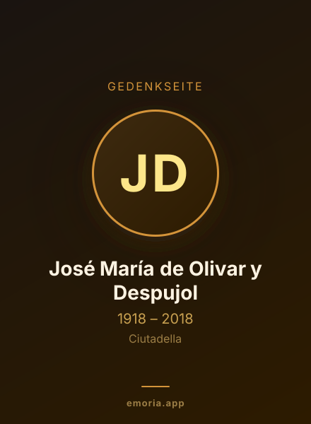 Gedenkportrait von José María de Olivar y Despujol