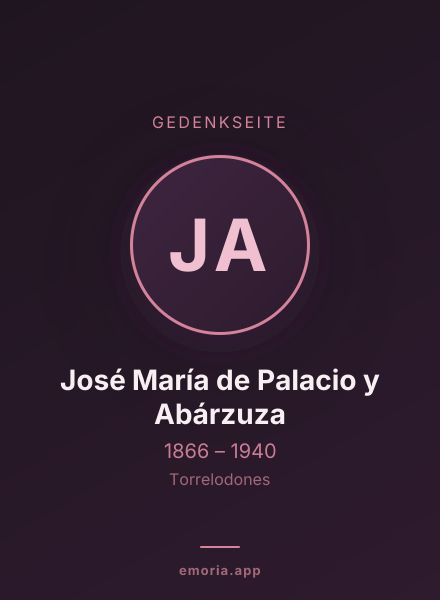 Gedenkportrait von José María de Palacio y Abárzuza