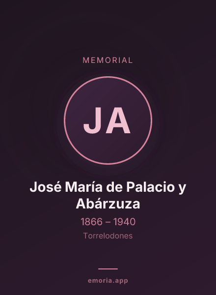 Memorial portrait of José María de Palacio y Abárzuza