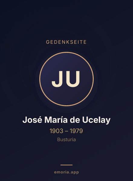 Gedenkportrait von José María de Ucelay