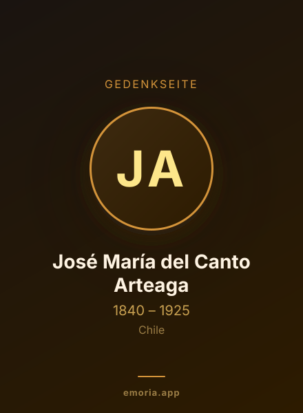 Gedenkportrait von José María del Canto Arteaga