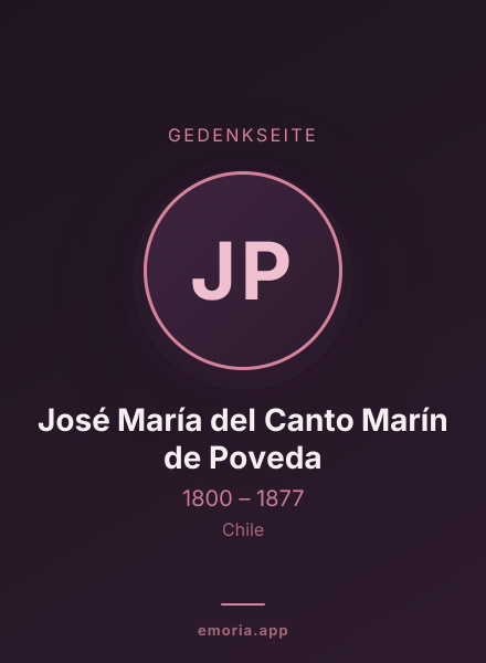 Gedenkportrait von José María del Canto Marín de Poveda