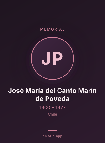 Memorial portrait of José María del Canto Marín de Poveda