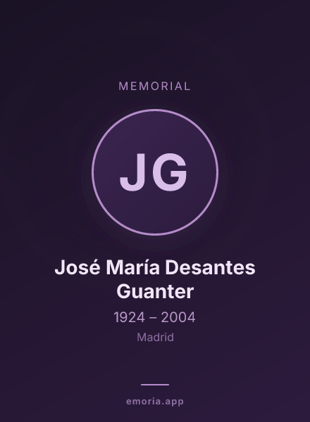 Memorial portrait of José María Desantes Guanter