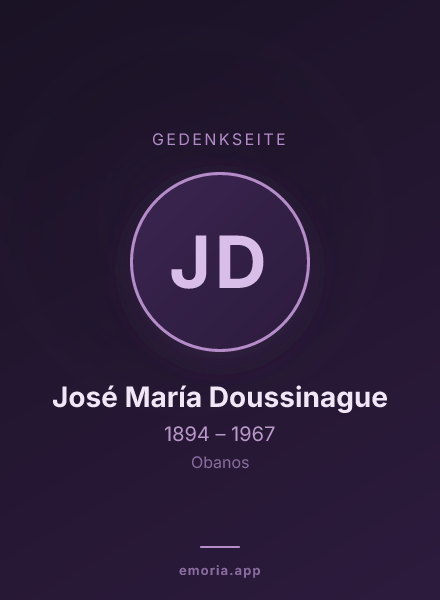 Gedenkportrait von José María Doussinague
