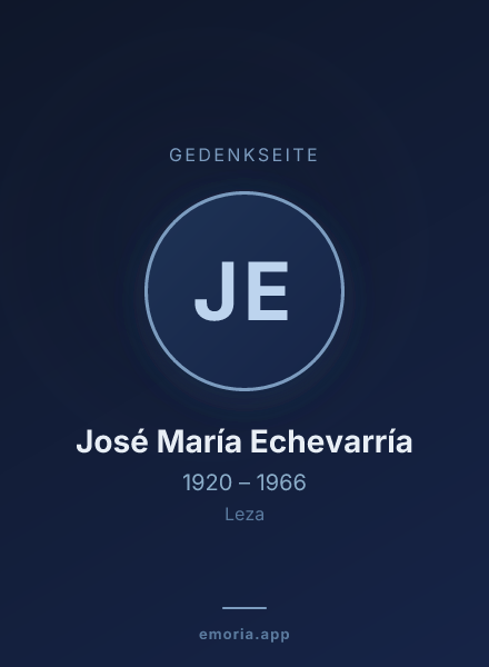Gedenkportrait von José María Echevarría