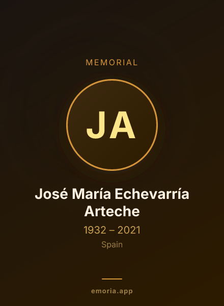 Memorial portrait of José María Echevarría Arteche