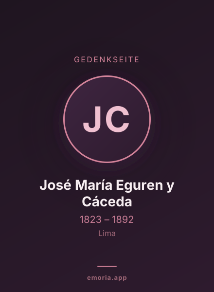 Gedenkportrait von José María Eguren y Cáceda
