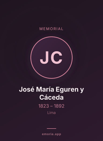 Memorial portrait of José María Eguren y Cáceda