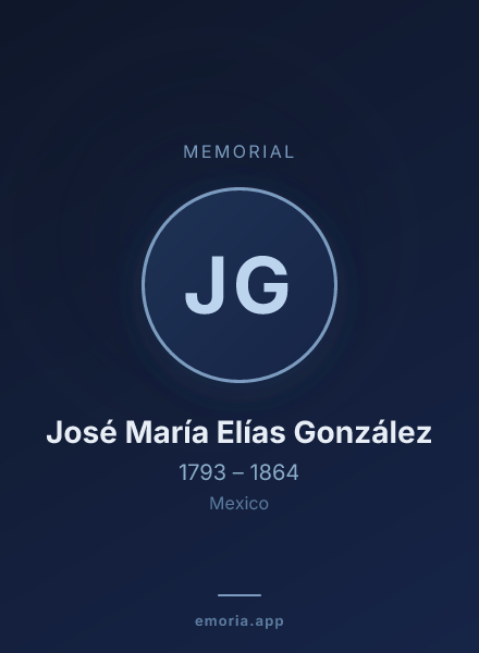 Memorial portrait of José María Elías González