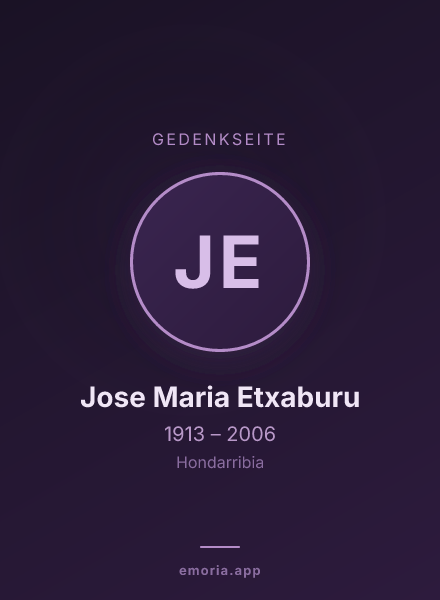 Gedenkportrait von Jose Maria Etxaburu