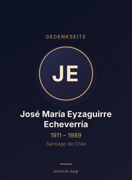 Gedenkportrait von José María Eyzaguirre Echeverría