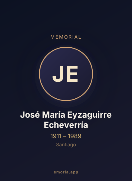 Memorial portrait of José María Eyzaguirre Echeverría