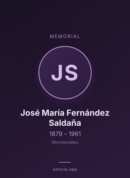 Memorial portrait of José María Fernández Saldaña