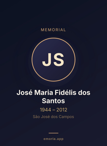Memorial portrait of José Maria Fidélis dos Santos