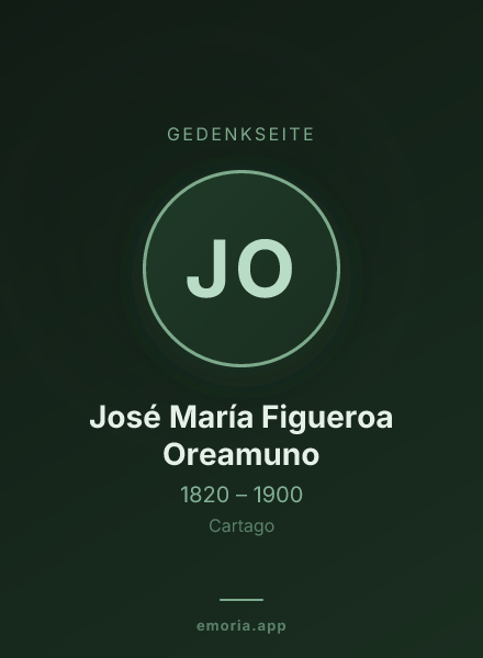 Gedenkportrait von José María Figueroa Oreamuno