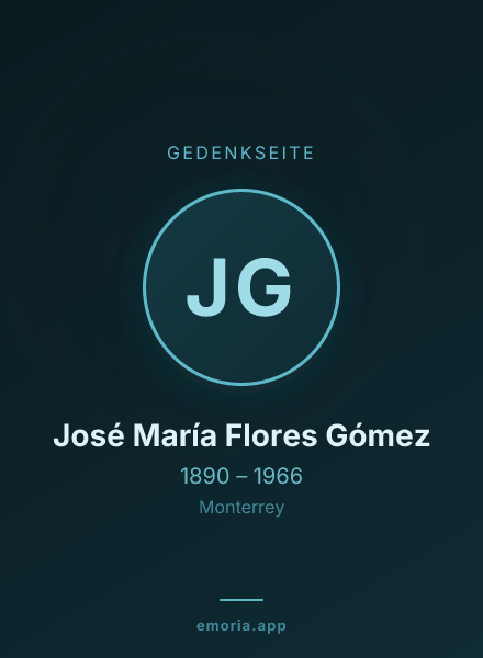 Gedenkportrait von José María Flores Gómez