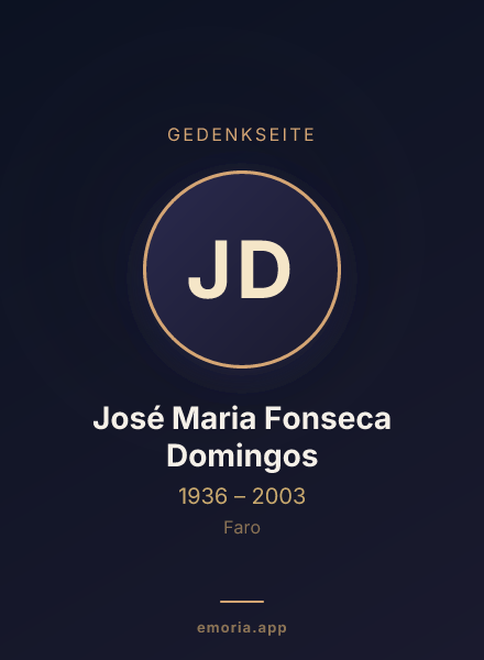 Gedenkportrait von José Maria Fonseca Domingos