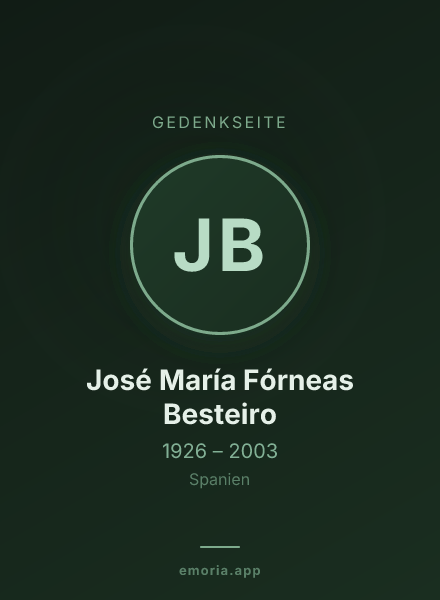 Gedenkportrait von José María Fórneas Besteiro