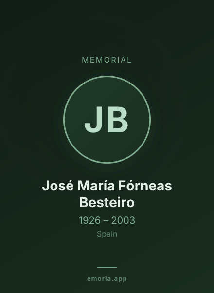 Memorial portrait of José María Fórneas Besteiro